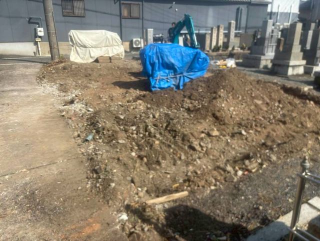 桑名市佛眼院　永代供養墓工事　⑲掘削工事